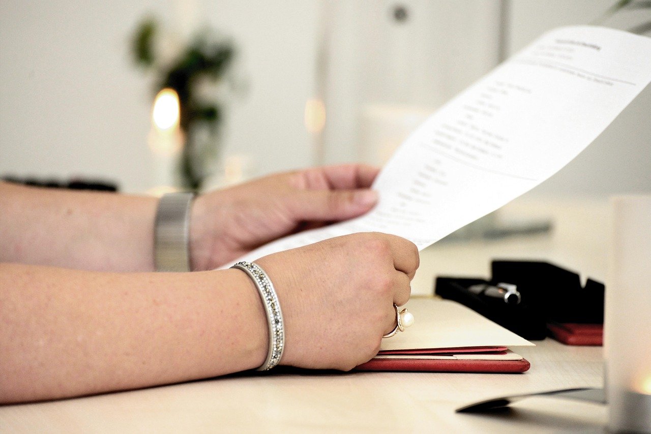 hands, read, document, read out, registry office, nature, official, contract, leaf, desk